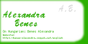 alexandra benes business card